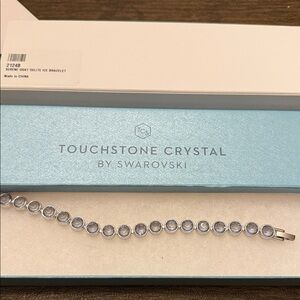 Touchstone Crystal Serene Grey Delite Ice Bracelet